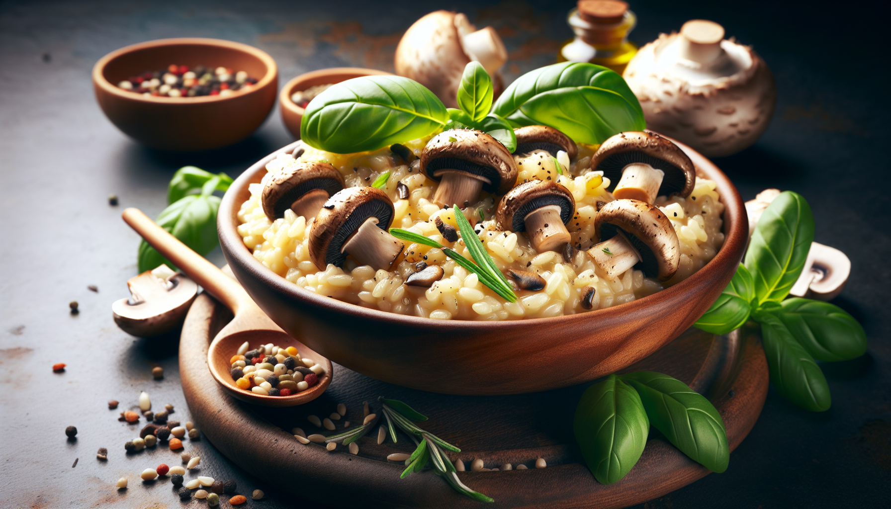 risotto con funghi champignon